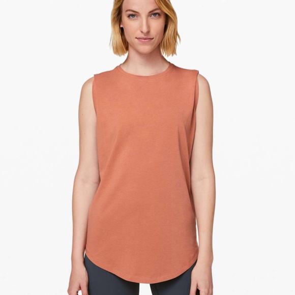 Lululemon | Brunswick Muscle Tank | Canyon Rock (Orange) | Women's Size 2 - Picture 1 of 7